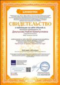 Свидетельство проекта infourok.ru №ВБ59939090